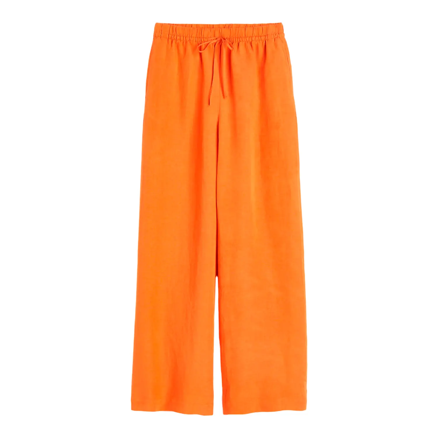 

Брюки H&M Linen-blend Pull-on, желто-красный