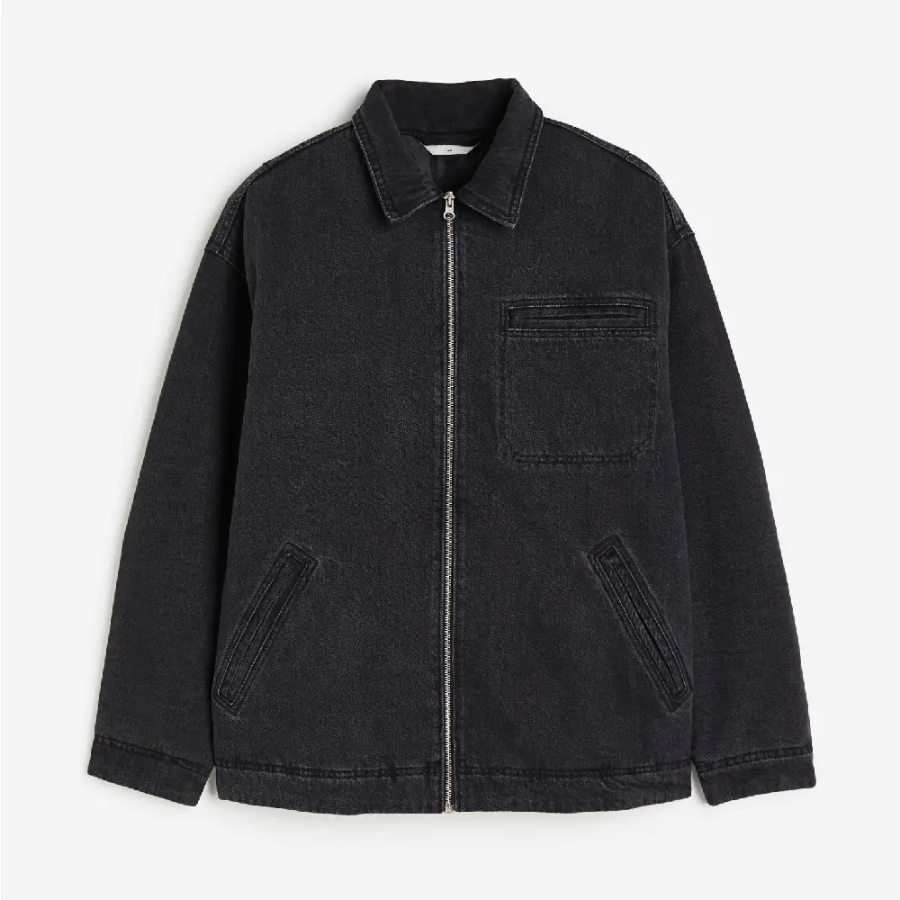 

Джинсовая куртка H&M Relaxed Fit Padded, черный