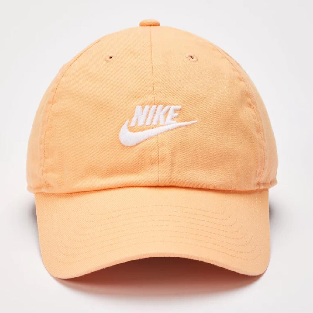 

Кепка Nike Sportswear Heritage86 Futura Washed, белый/светло-оранжевый