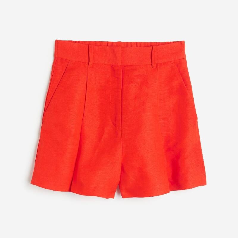 

Шорты-бермуды из льна H&M, красный