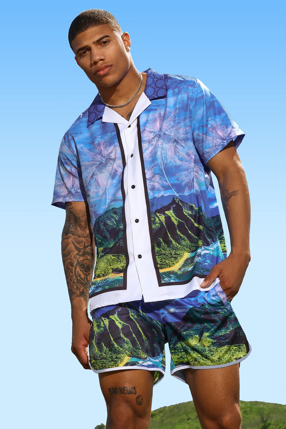 

Рубашка Fashion Nova 2021922488, синий