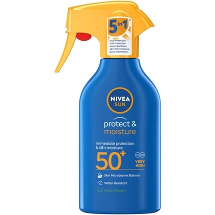 

NIVEA SUN Protect and Moisture SPF 50+ Trigger Spray 270 мл Водостойкий солнцезащитный крем