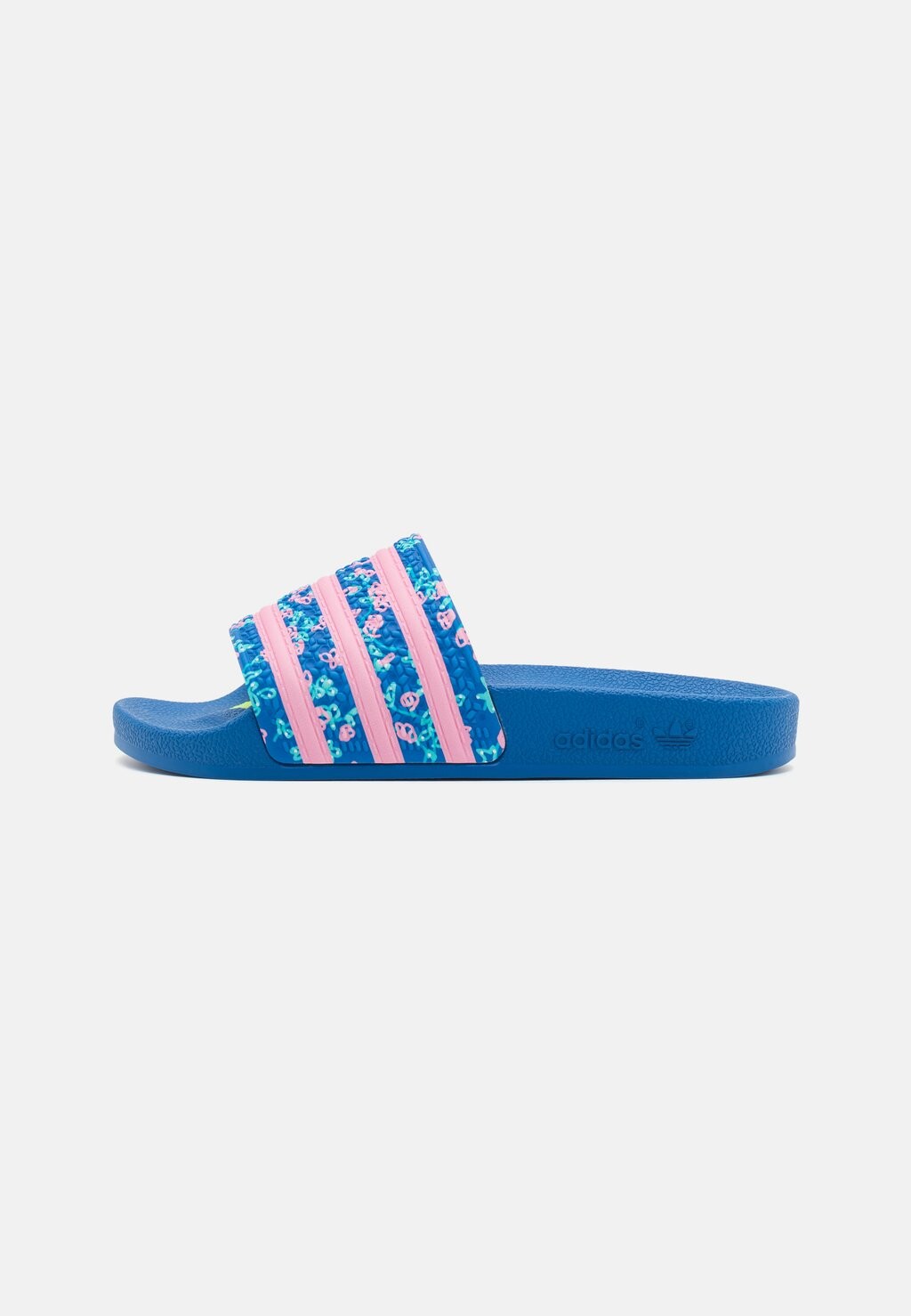 

Тапочки ADILETTE adidas Originals, цвет blue/true pink/off white
