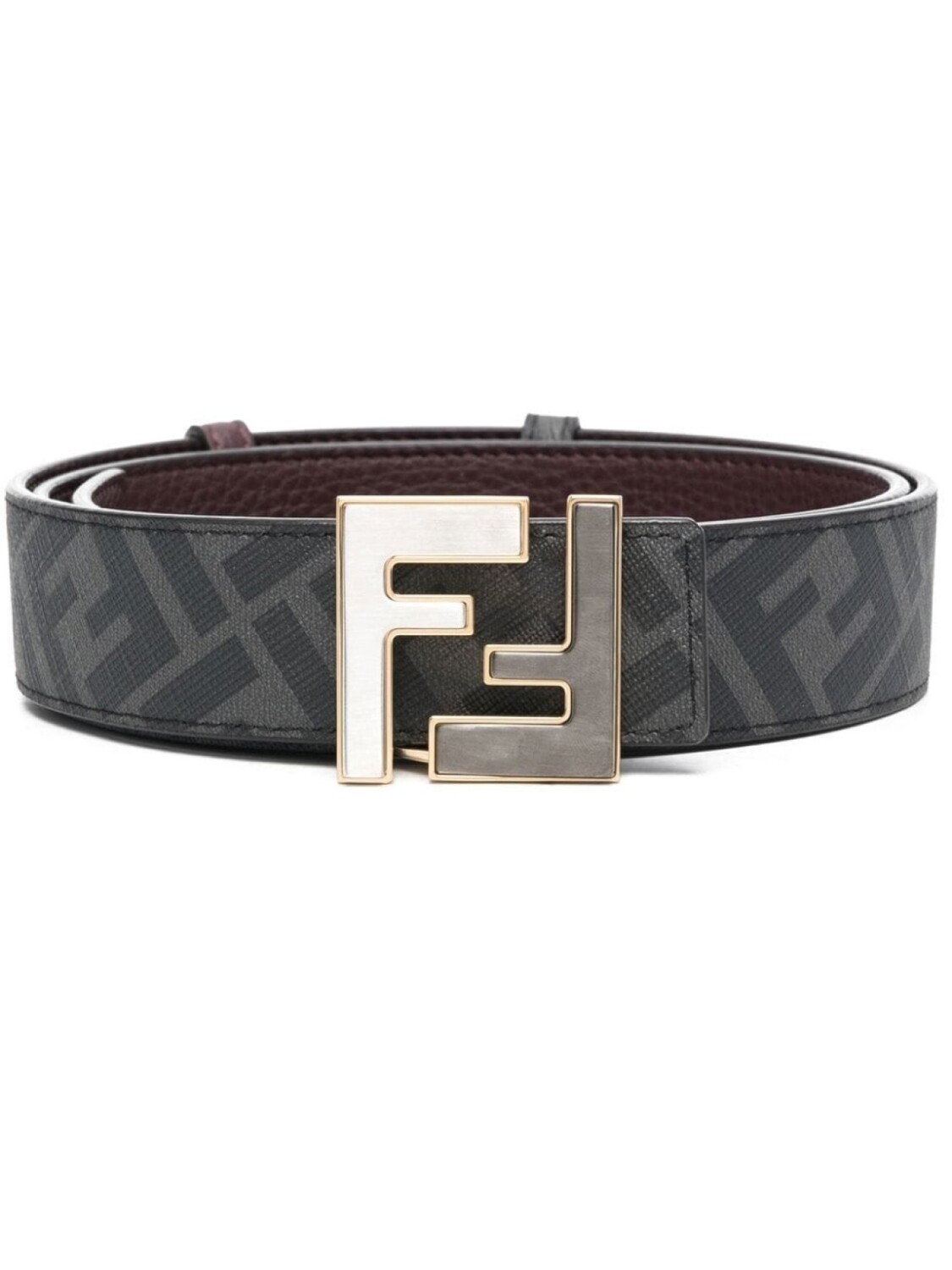 

Ремень с логотипом FF FENDI, черный