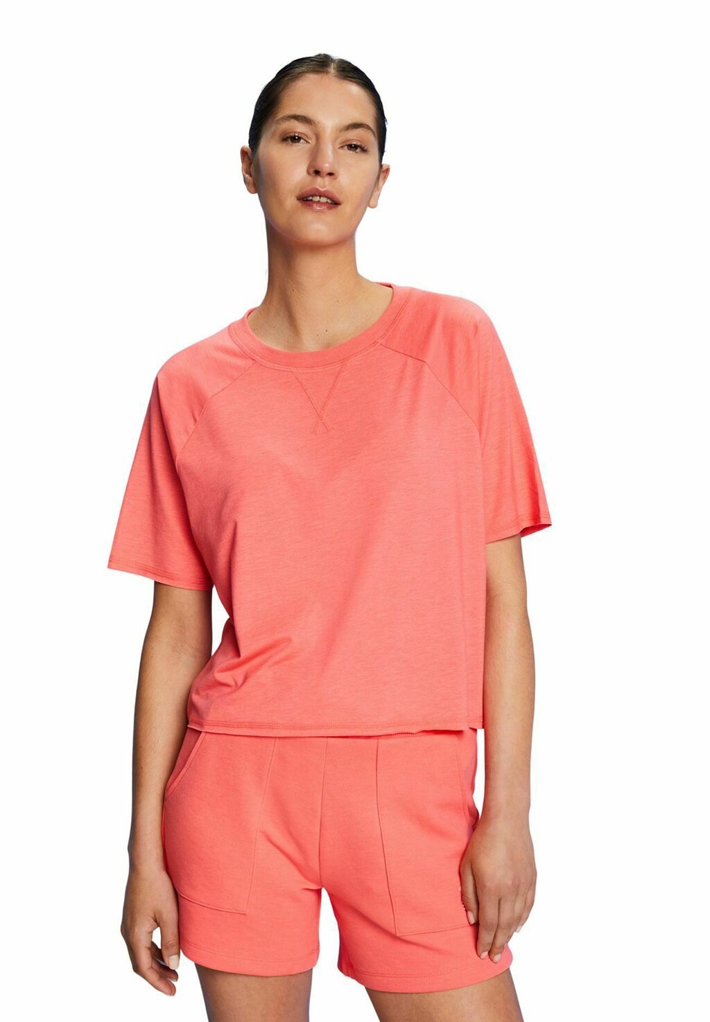 

Базовая футболка Esprit, коралл, Оранжевый