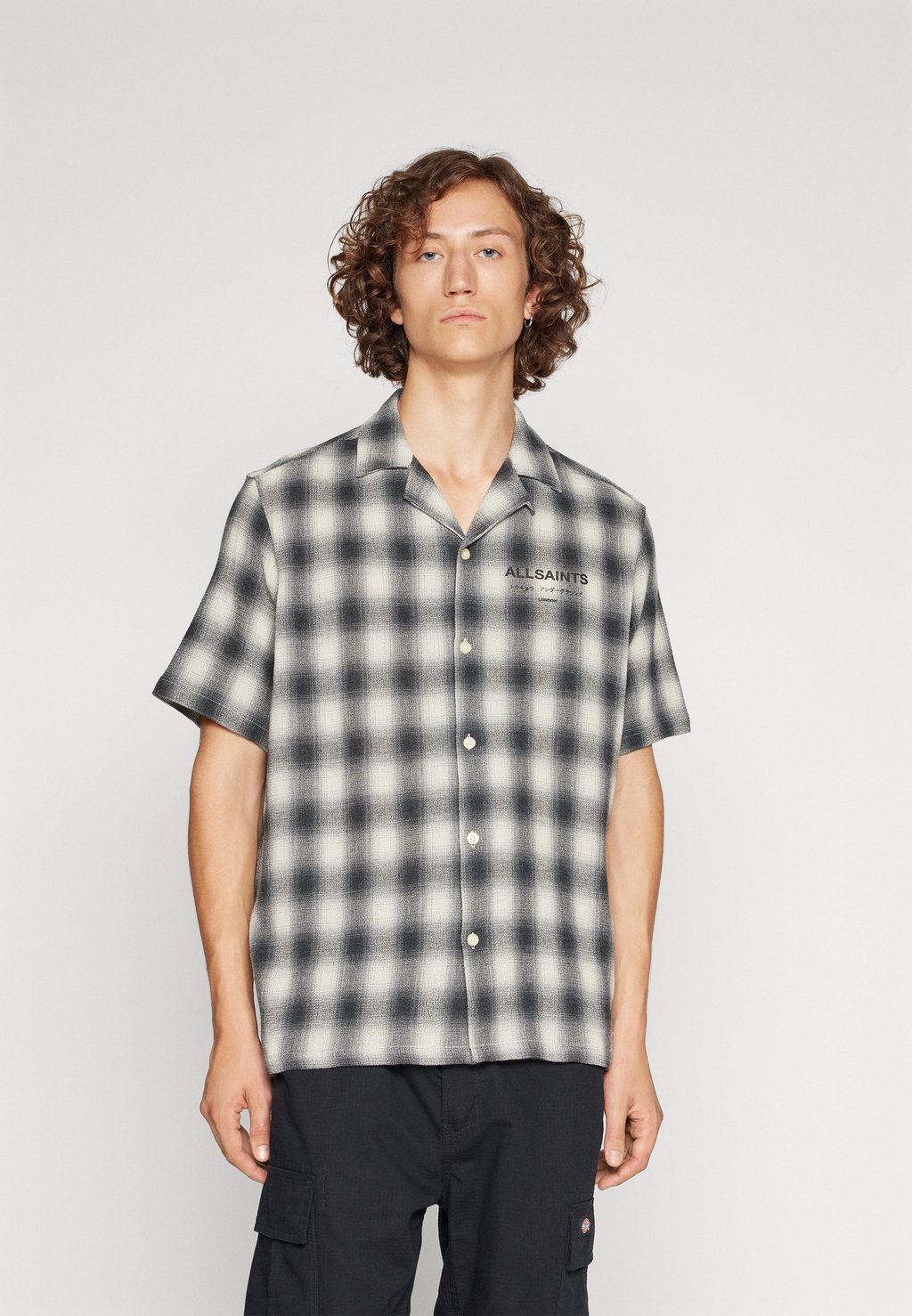Рубашка UNDERGROUND CHECK AllSaints, кремовый рубашка edited oversized check черный кремовый