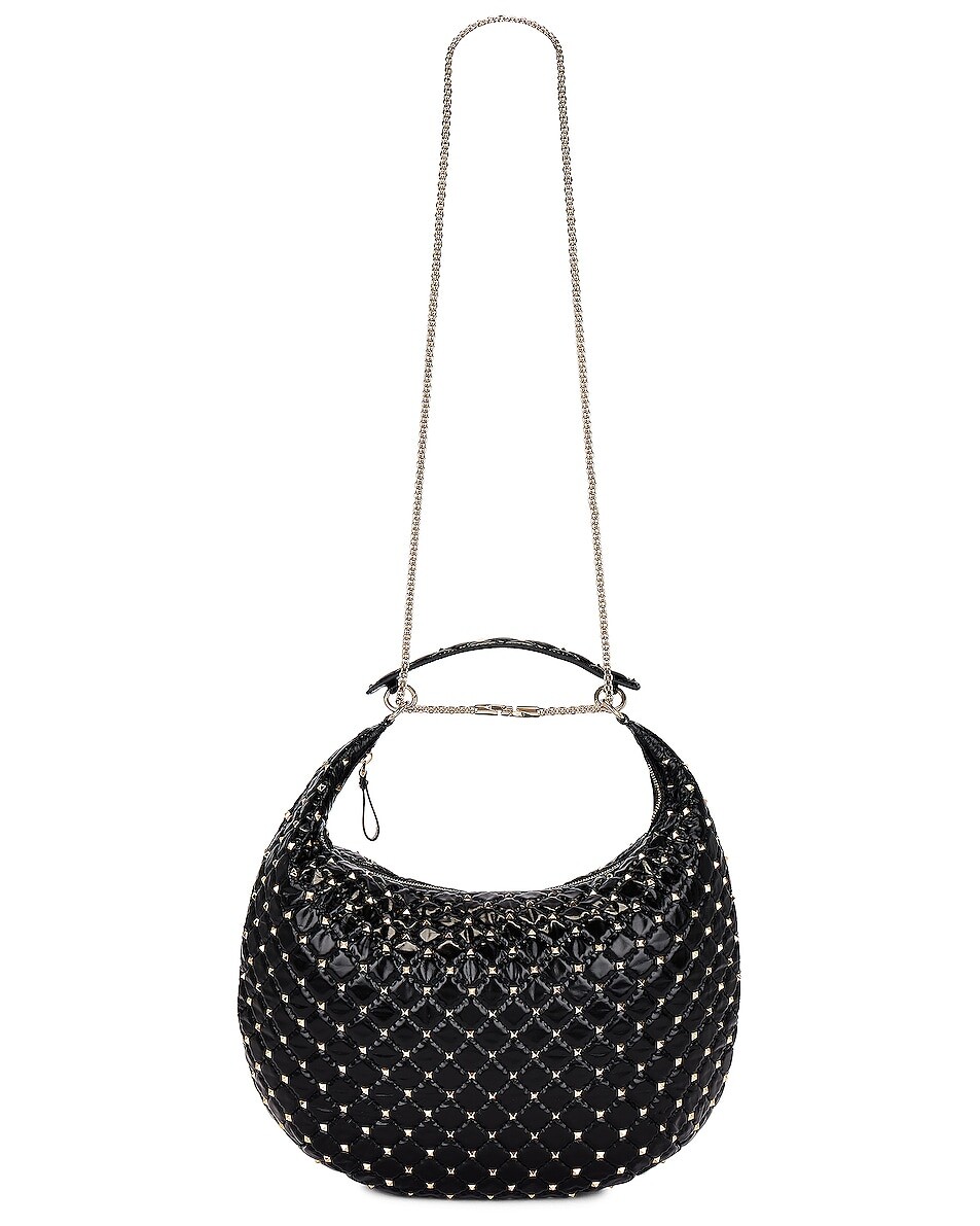 

Сумка Valentino Garavani Rockstud Spike Hobo, неро