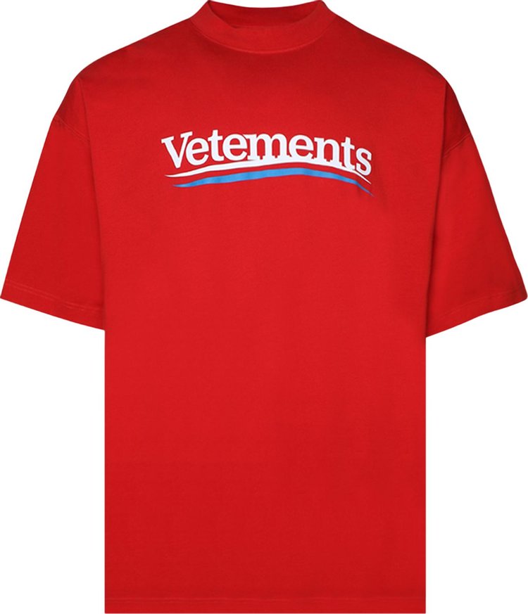 Футболка Vetements Campaign Logo 'Red', красный