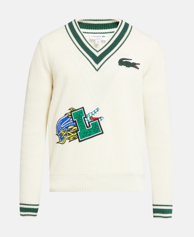 

Шерстяной джемпер Lacoste, зеленый