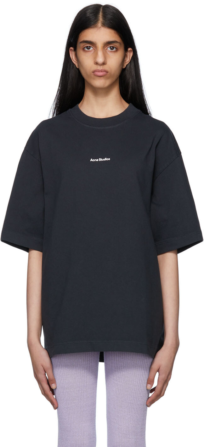 

Черная футболка из органического хлопка Acne Studios, Черный