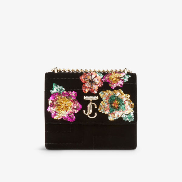 

Бархатная сумка через плечо Avenue Quad Jimmy Choo, черный