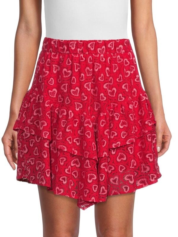 

Мини-юбка с рисунком Love Moschino Rosso red