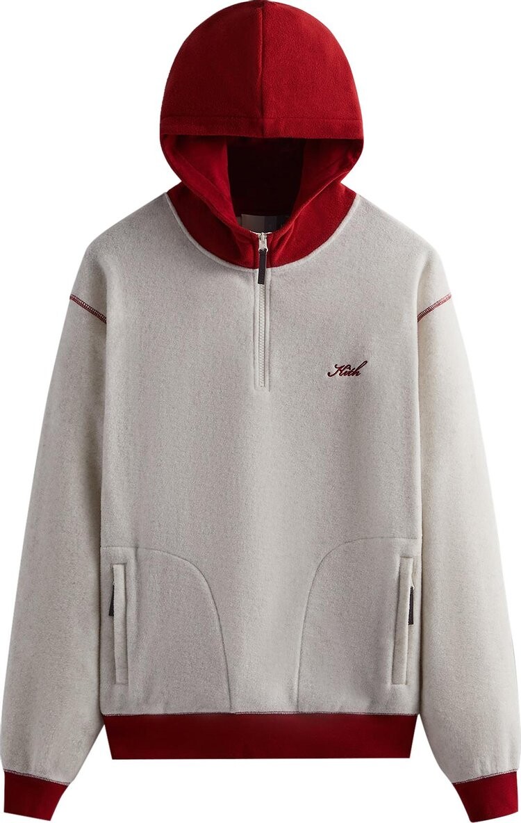 

Худи Kith Coleman Quarter Zip Hoodie 'Oatmeal', разноцветный, Серый