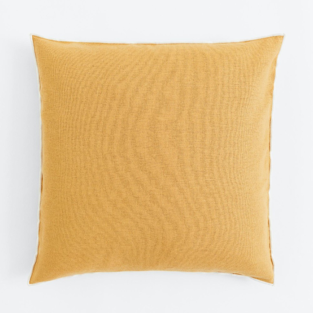 Декоративная наволочка H&M Home Linen-blend, желтый декоративная наволочка гарри стили наволочка из хлопка и льна диванная подушка домашний декор
