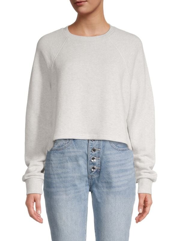 

Укороченная толстовка Madewell Airy Terry, серый