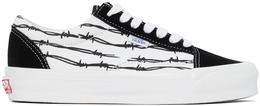 

Черно-белые кроссовки Old Skool Vault с колючей проволокой Vans