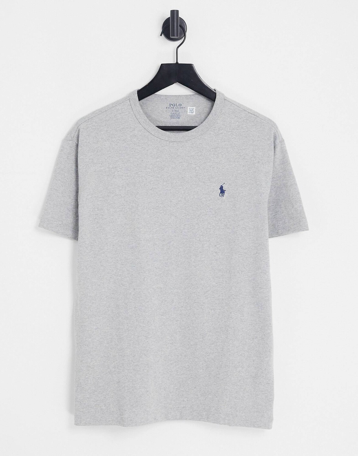 

Серая плотная футболка оверсайз Polo Ralph Lauren с логотипом в виде пони