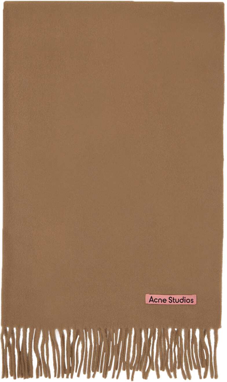 

Коричневый шарф c бахромой Acne Studios