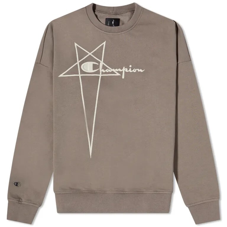 

Свитшот Champion & Rick Owens, серо-бежевый
