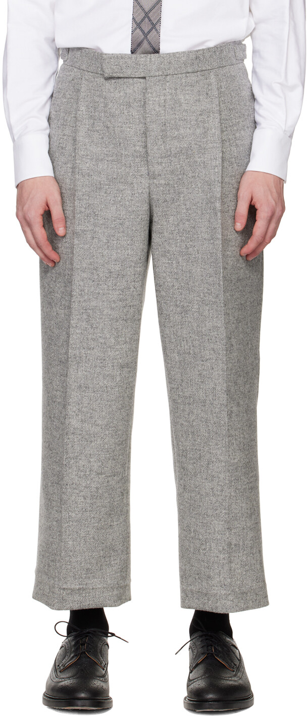 

Серые брюки со складками Thom Browne, Серый