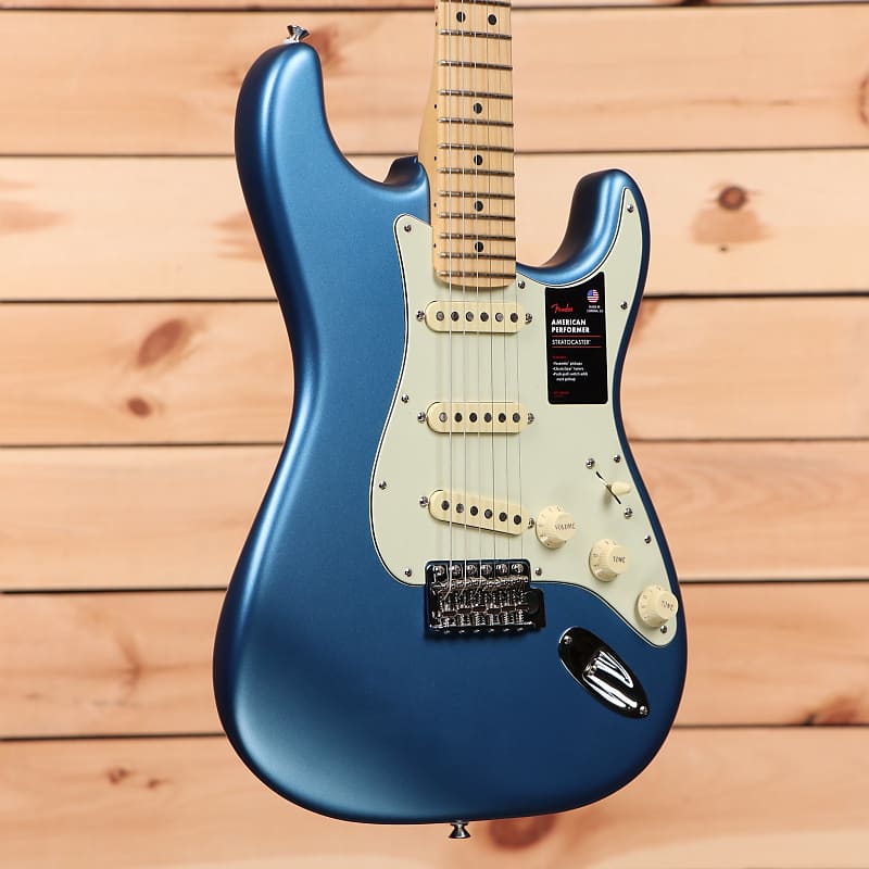 Fender American Performer Stratocaster — Satin Lake Placid Blue — US22079159