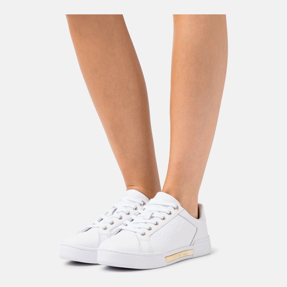 

Кроссовки Tommy Hilfiger Embossed Monogram, white/gold