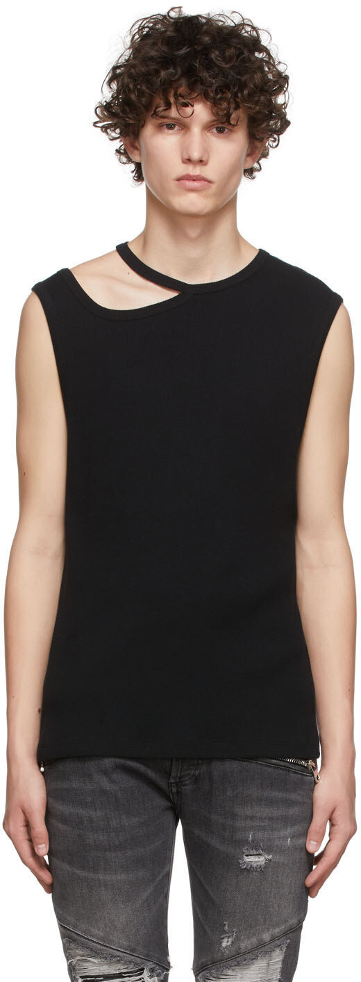 

Черная хлопковая футболка Balmain
