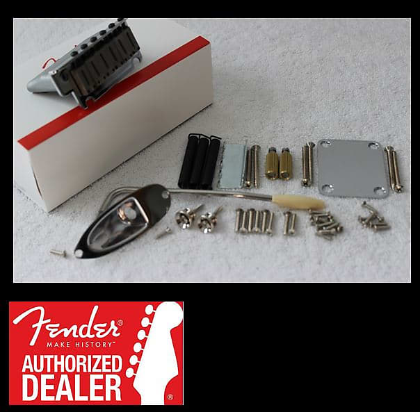 Fender American Standard Chrome Stratocaster Body Hardware Set Strat 099-2050-000 American Standard Stratocaster Tremolo Bridge Assembly, Chrome - фото