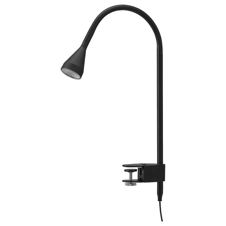 Настенный светильник с зажимом Ikea Navlinge, черный