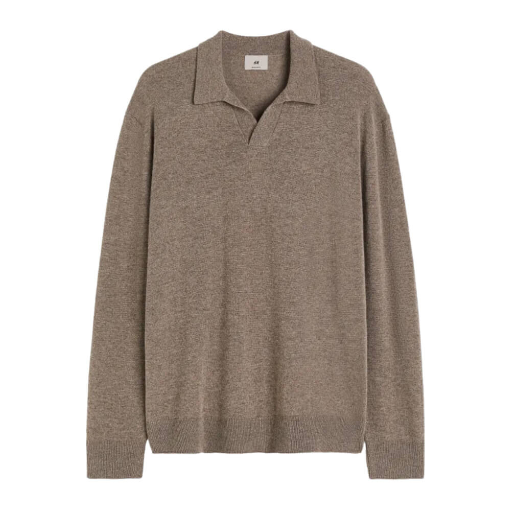 

Свитер H&M Regular Fit Merino Wool-blend, светло-коричневый