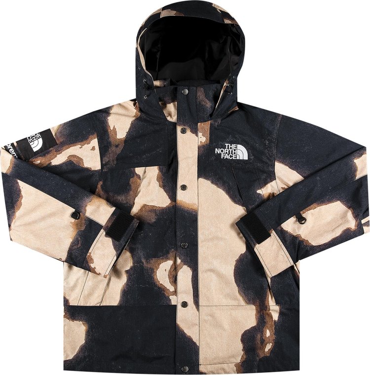 Куртка Supreme x The North Face Bleached Denim Print Mountain Jacket 'Black', черный