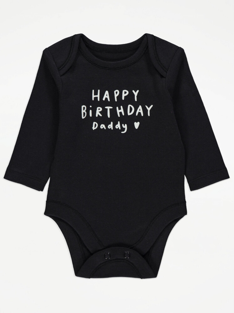 

Черное боди Happy Birthday Daddy George., черный