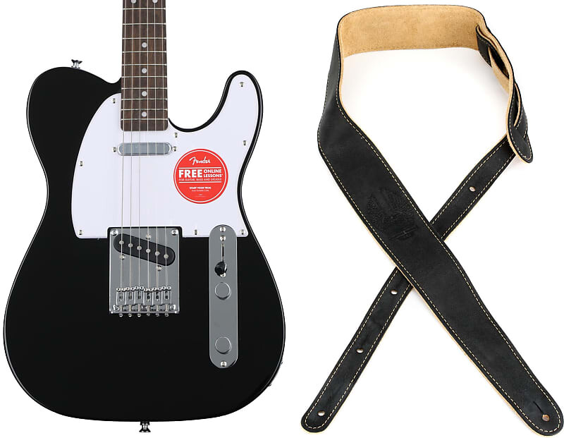 

Электрогитара Squier Bullet Telecaster с накладкой на гриф Laurel — черный комплект с ремешком Fender Road Worn — черный Squier + Fender 0370045506=1 0990660006=1