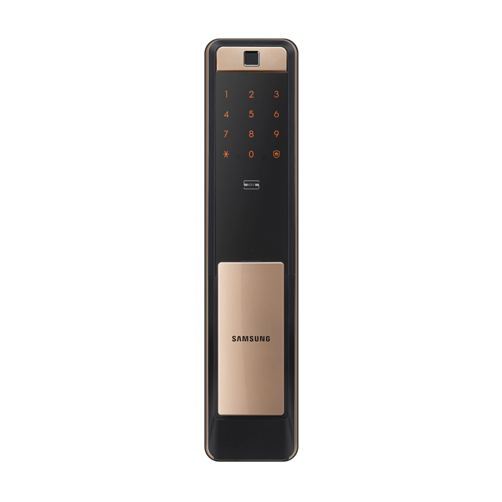 Электронный замок Samsung SHP-P72, биометрический, черный/золотистый