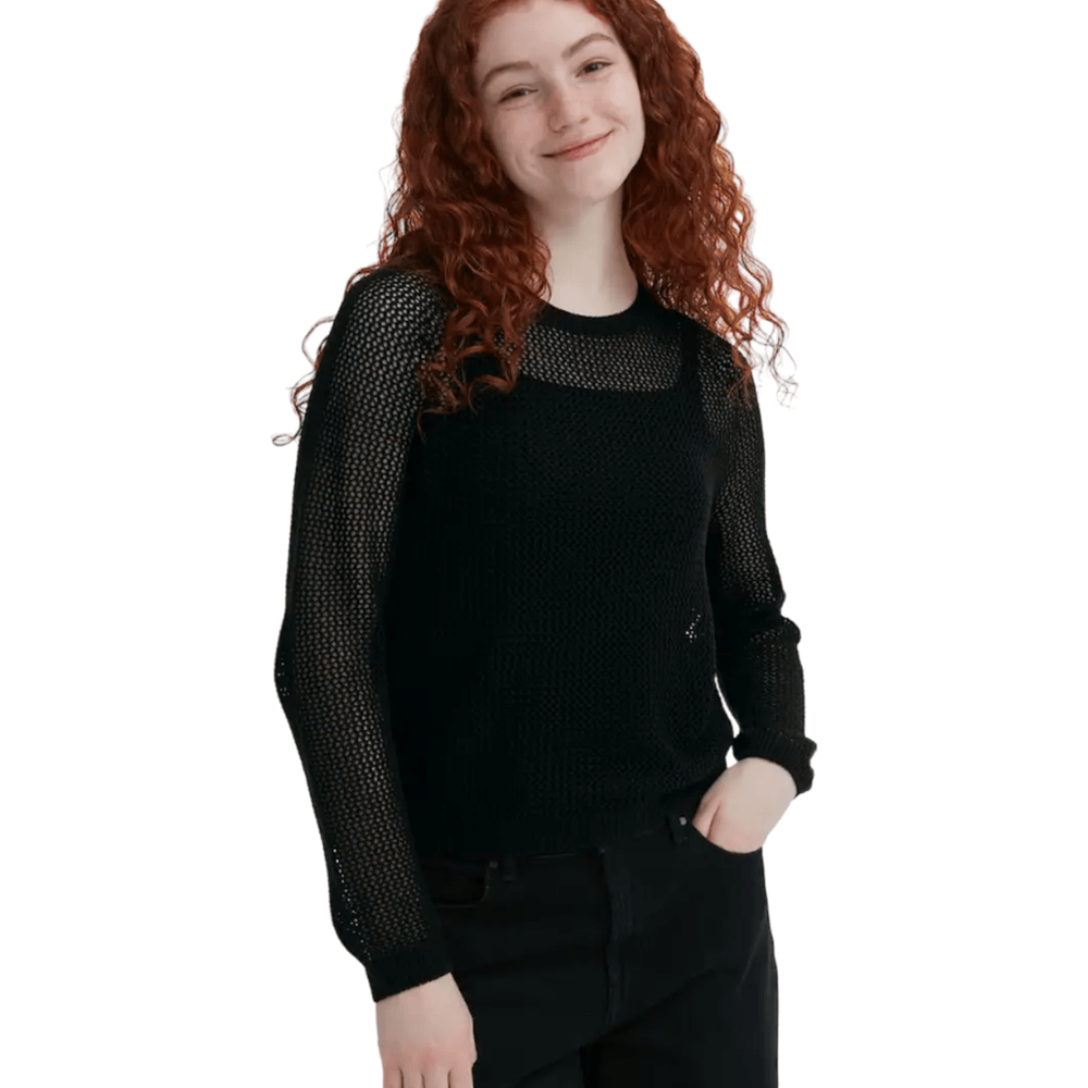 Джемпер Uniqlo 3D Knit Seamless Mesh Crew Neck, черный джемпер uniqlo cashmere 3d knit seamless turtleneck красный