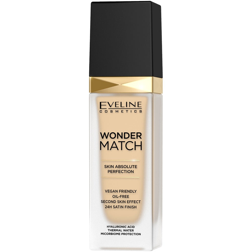 цена Eveline Cosmetics Роскошная тональная основа Wonder Match Foundation 05 Light Porcelain 30 мл