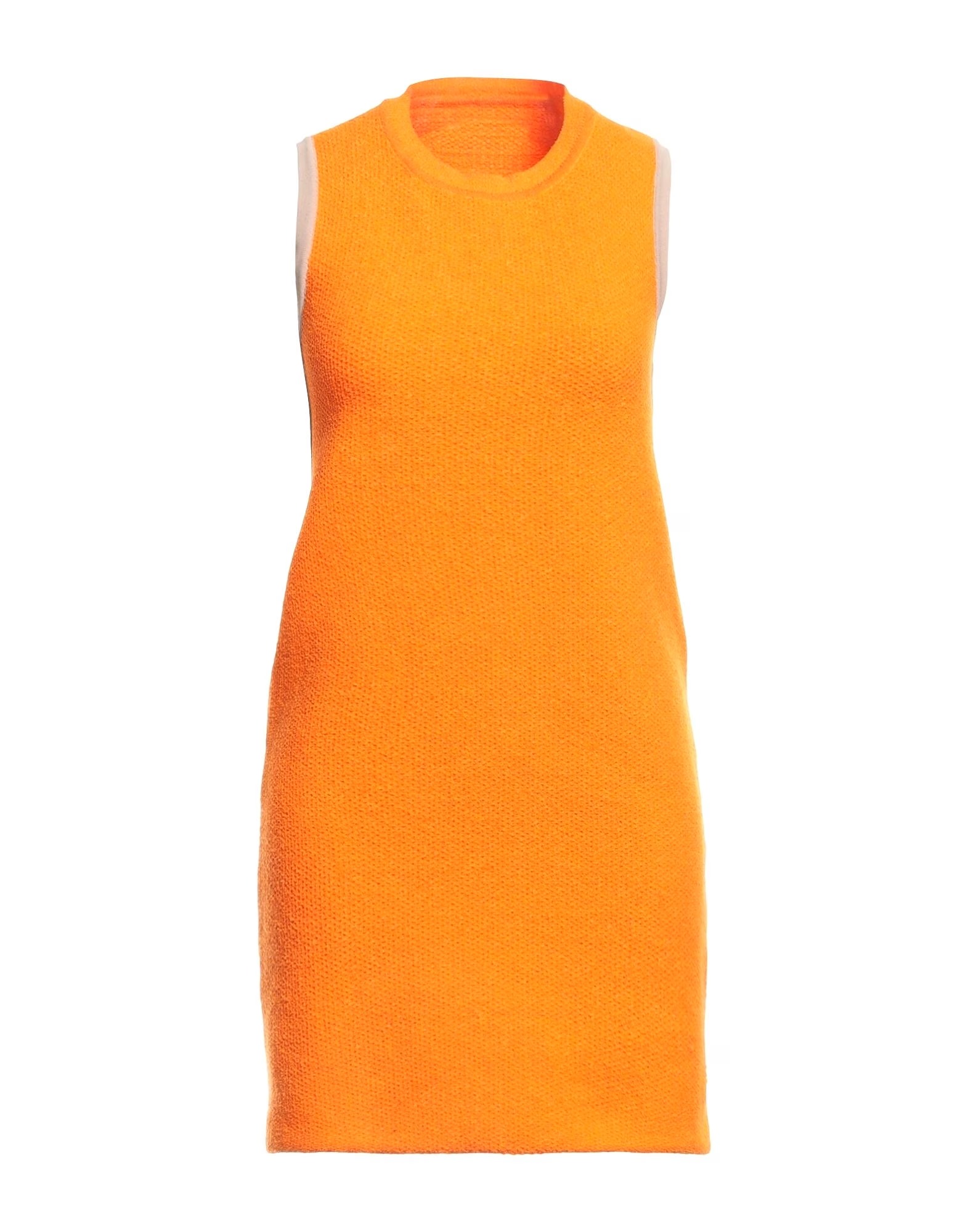Платье Jacquemus, оранжевый женское вечернее платье трапеция до пола без рукавов с круглым вырезом