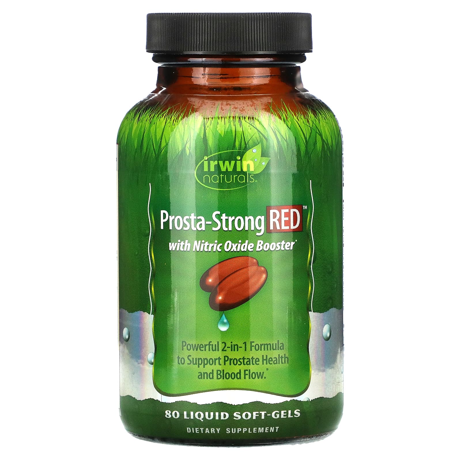Irwin Naturals Prosta-Strong RED 80 мягких капсул с жидкостью irwin naturals prosta strong здоровье простаты и мочевыделительной системы 180 желатиновых капсул