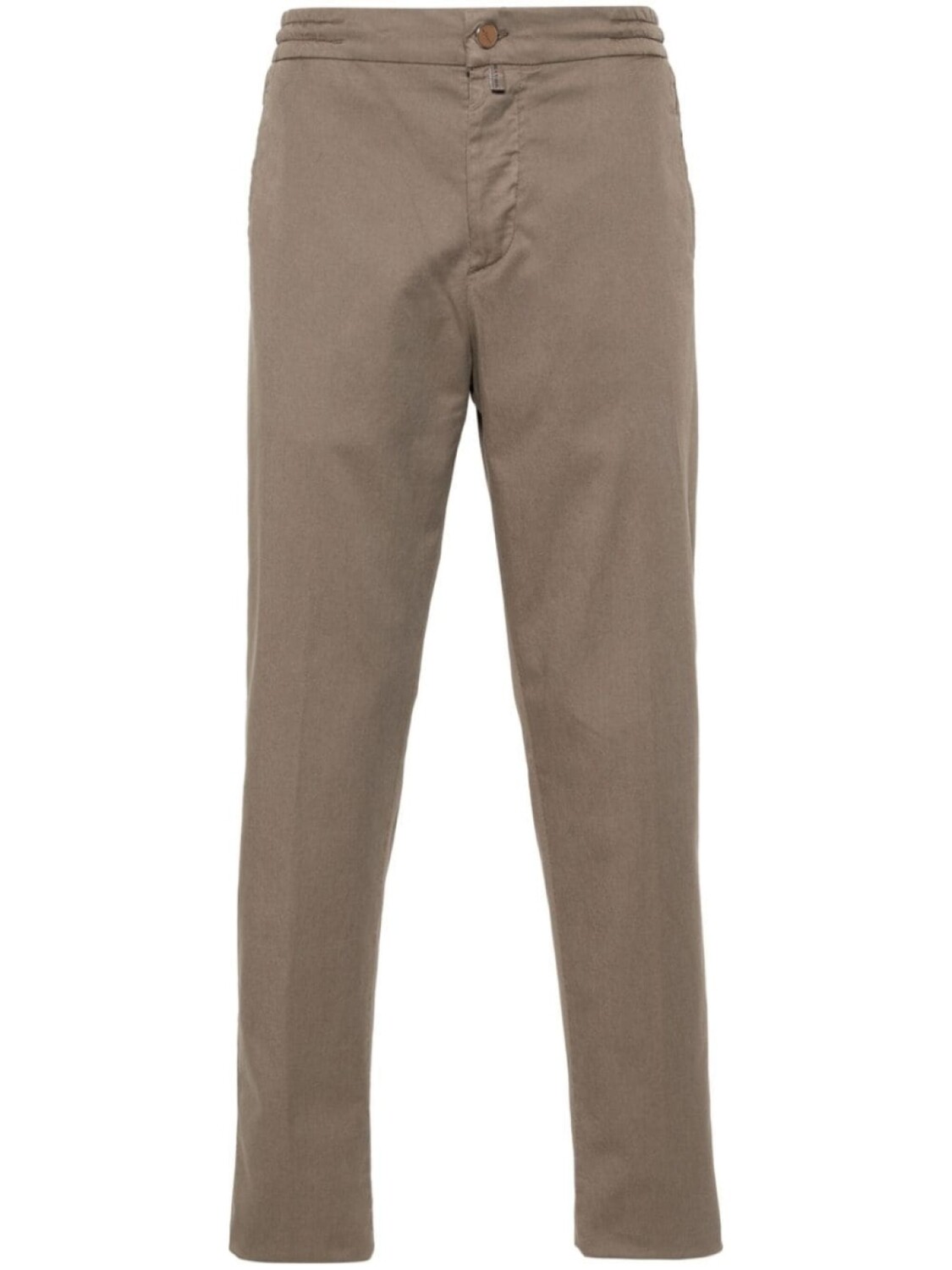 

Kiton зауженные брюки с кулиской, коричневый