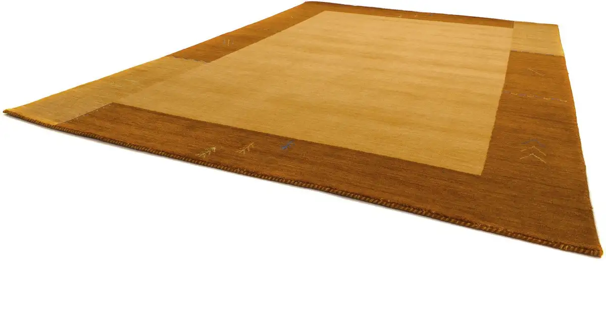 

Ковер Morgenland из шерсти "GABBE FEIN TELLA", прямоугольный, с бордюром из чистой новой шерсти, для гостиной 140х200 см, цвет goldfarben