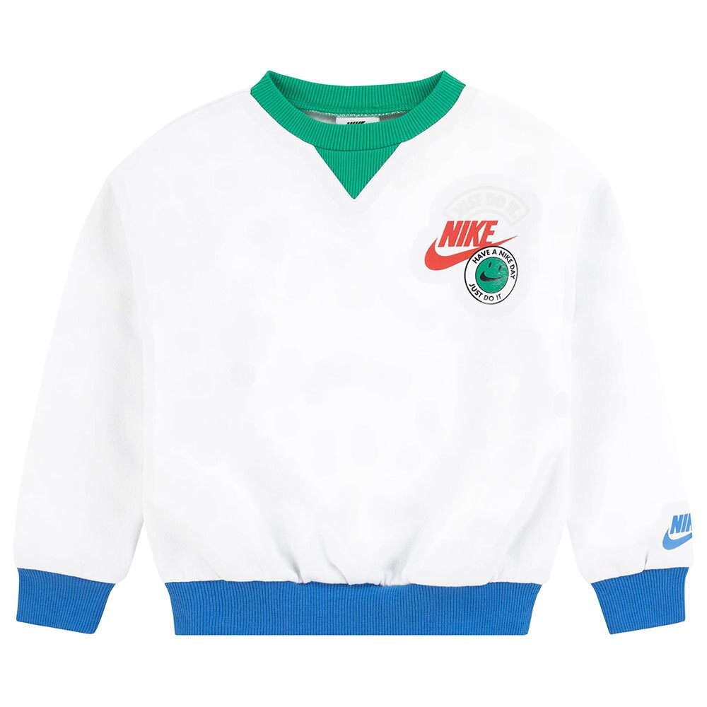 

Толстовка Nike Colorblock Rib Crew, белый