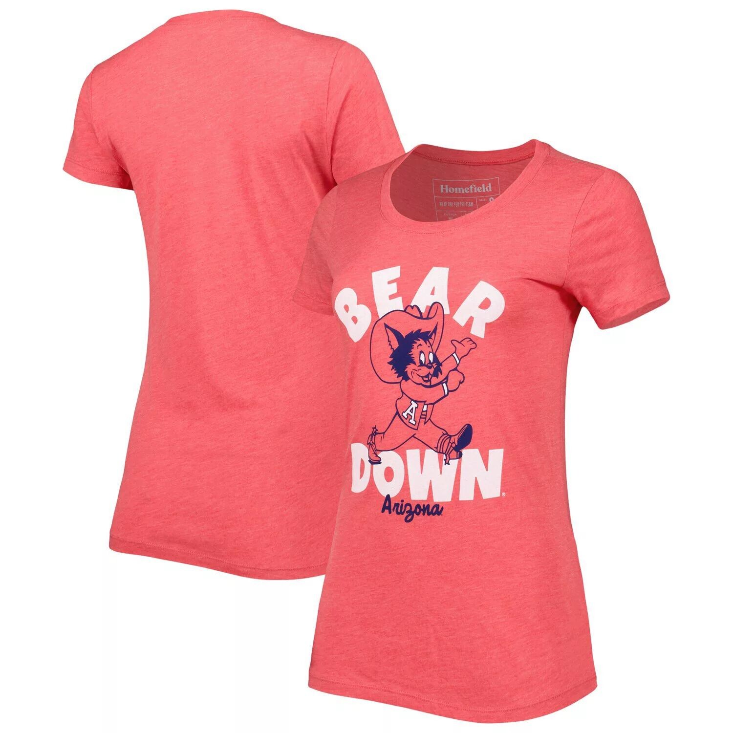 

Женская футболка Homefield Heathered Red Arizona Wildcats Vintage Tri-Blend