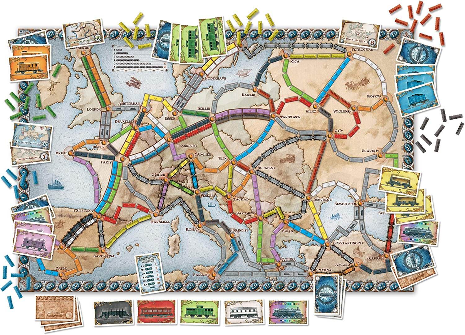 Тикет ту райд игра. Игра ticket to Ride. Ticket to Ride Европа (3-е рус. Изд.). Настольная игра тикет ту Райд. Ticket to Ride Европа карта.