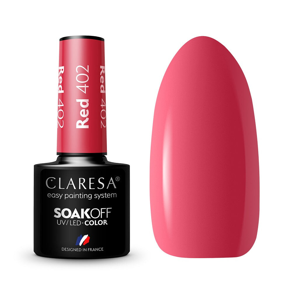 

Claresa Гибридный лак Soak Off UV/LED Красный 402 5г