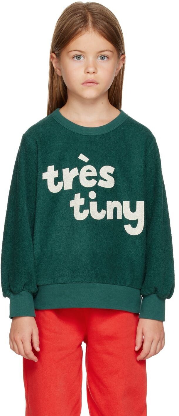

Детская зеленая толстовка \Très Tiny\"" TINYCOTTONS