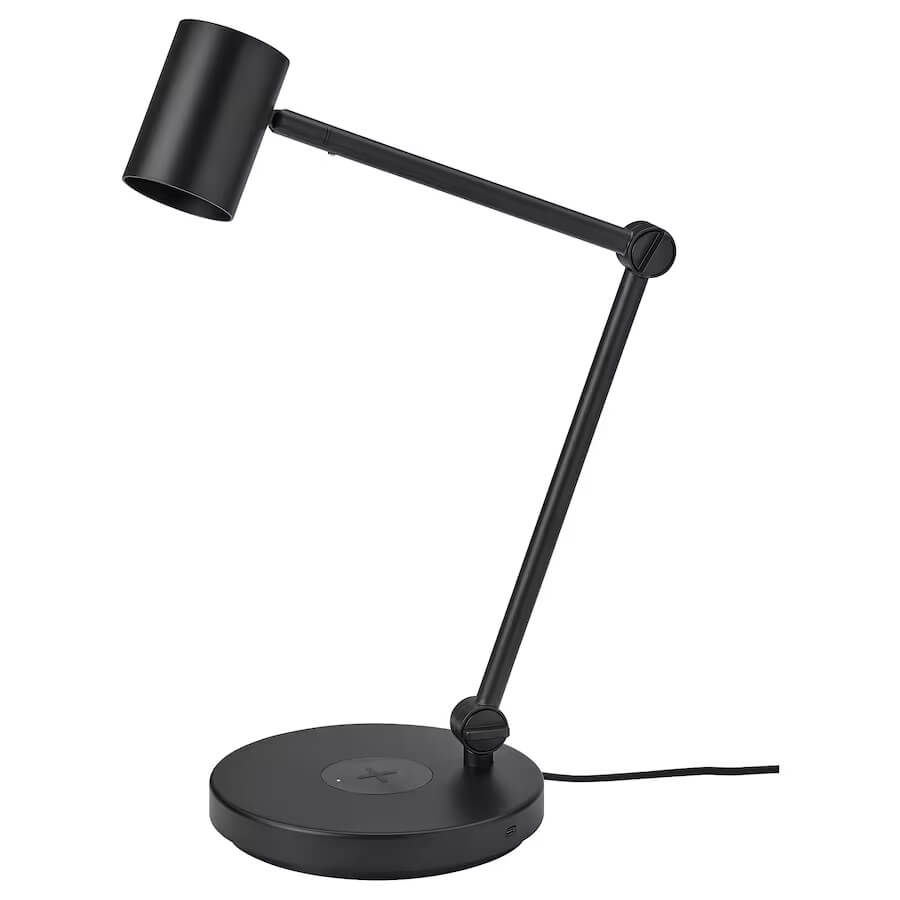 Рабочая лампа Ikea Nymane Wireless Charger, антрацит