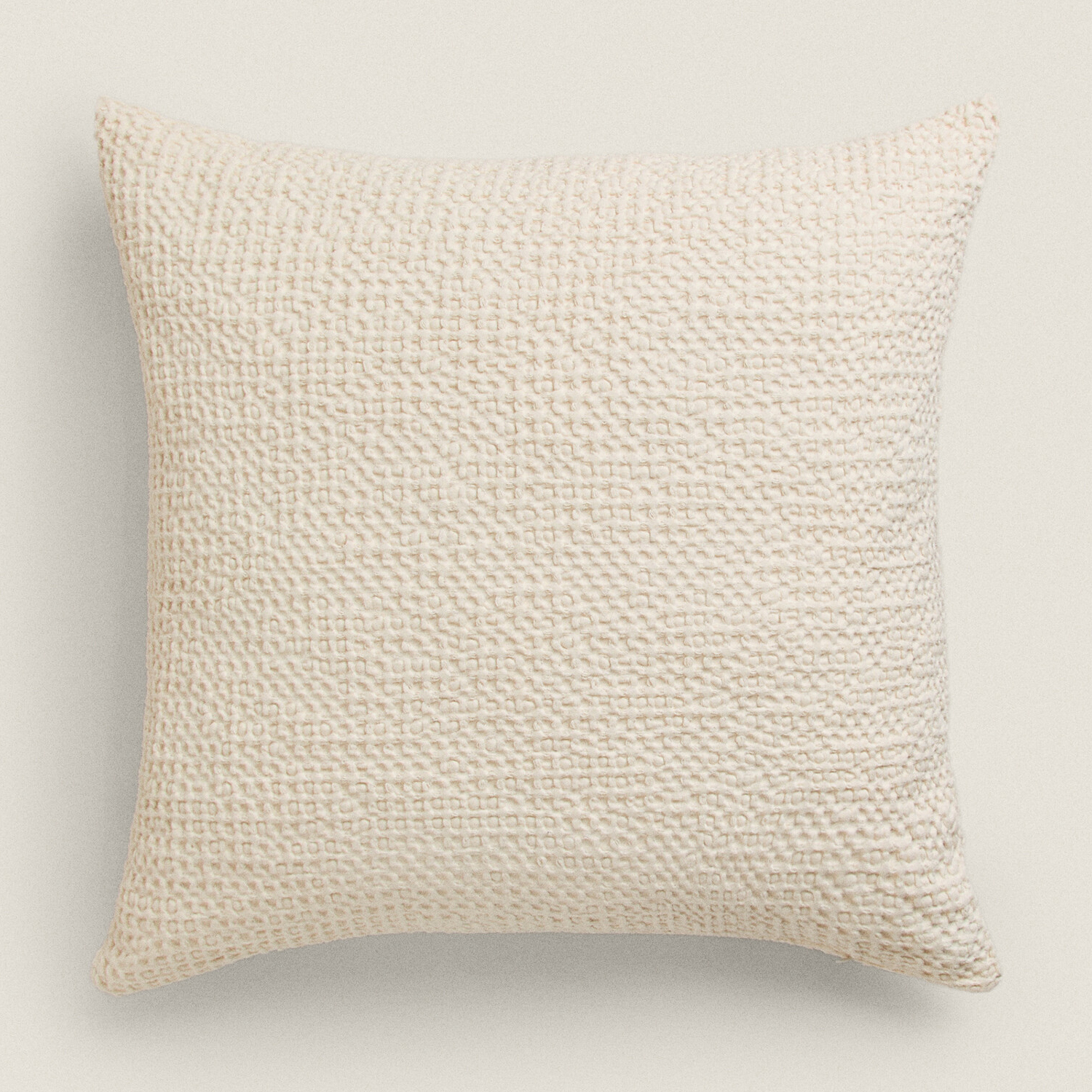 Чехол на подушку Zara Home Waffle-knit, кремовый