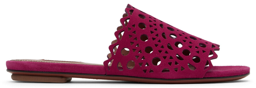 

Розовые кожаные сандалии из замши Vienne ALAÏA