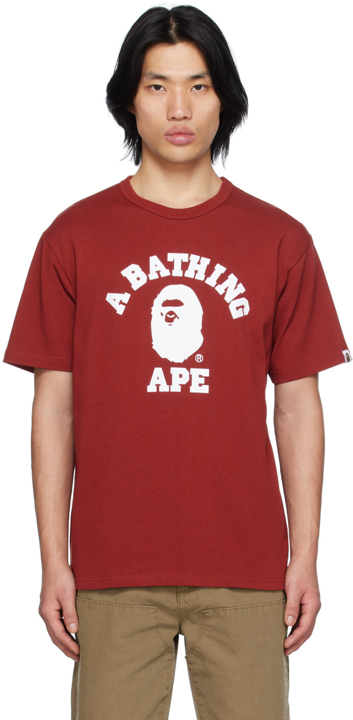

Красная футболка колледжа BAPE, Красный