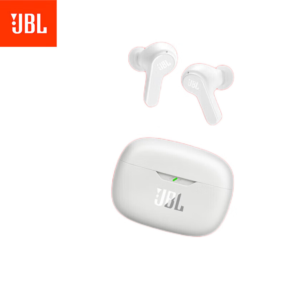 

Bluetooth-гарнитура JBL WAVE BEAM спортивная с шумоподавлением, белого цвета